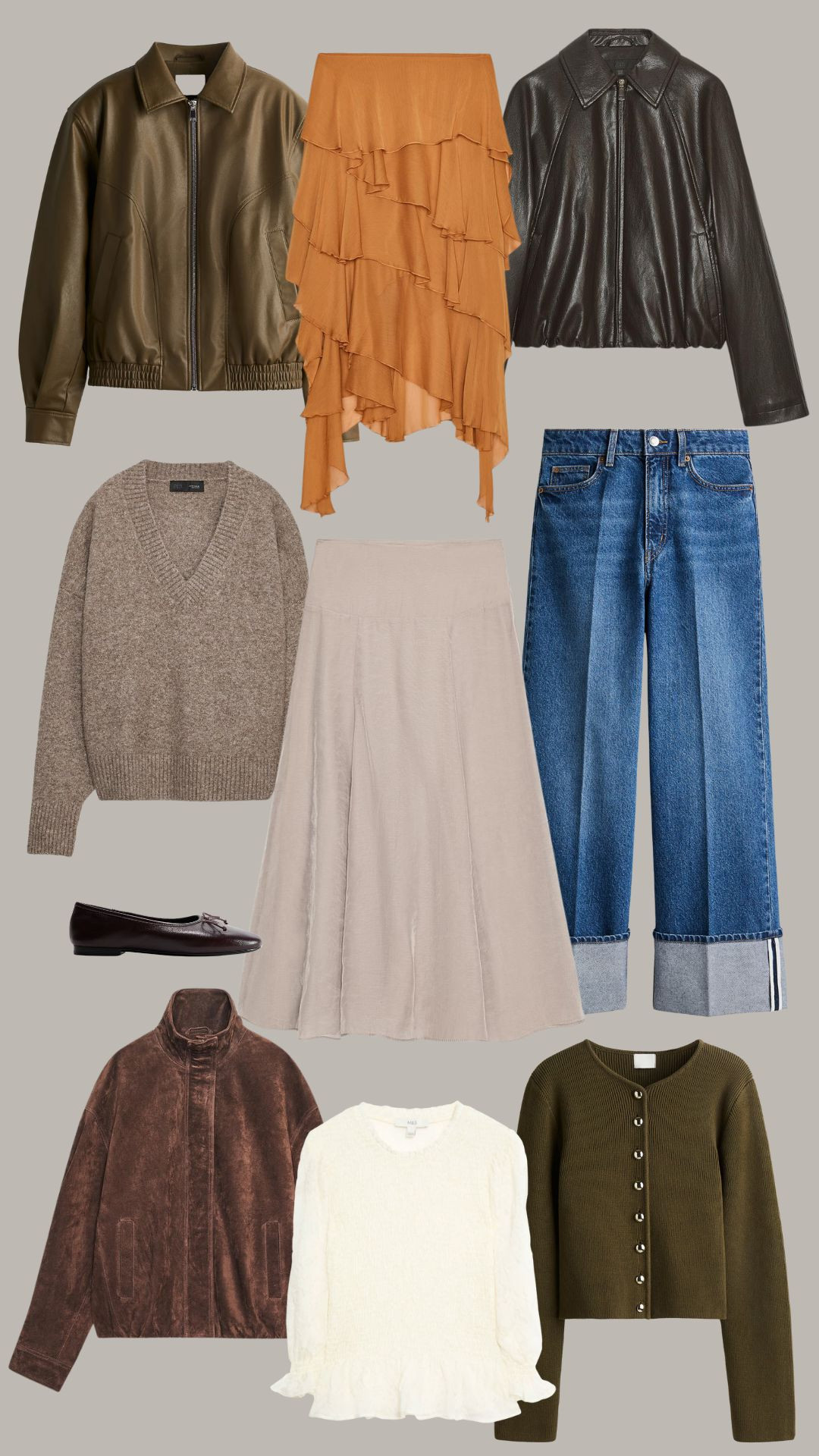 High Street Autumn New In, which I am loving at the moment! 

Autumn Style, Autumn Fashion, New In Season, Wardrobe Staples, Transitional Style, Transitional Fashion, Leather Bomber Jacket, Jeans, Cardigan, Midi Skirt, Ballet Flats 






 

 #LTKuk #LTKautumn #LTKeurope