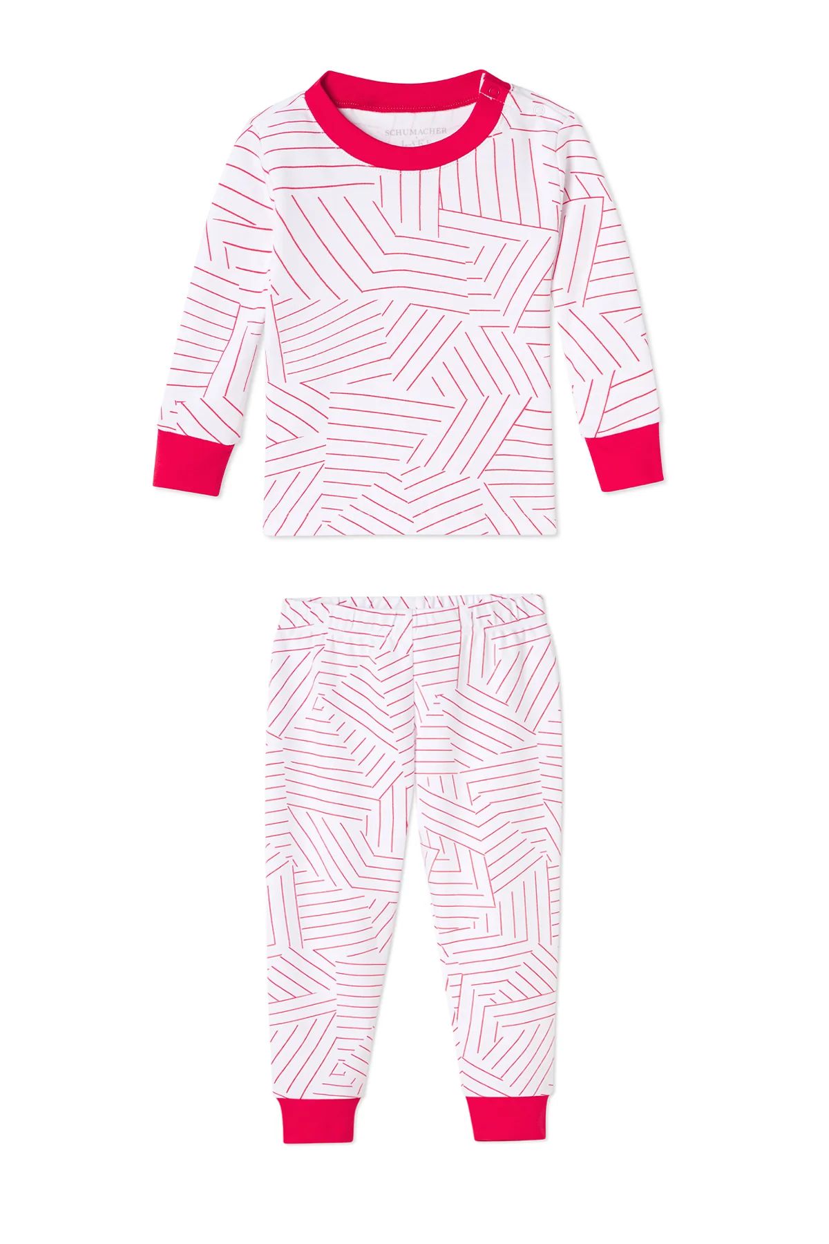 Schumacher x LAKE Baby Long-Long Set in Red | Lake Pajamas