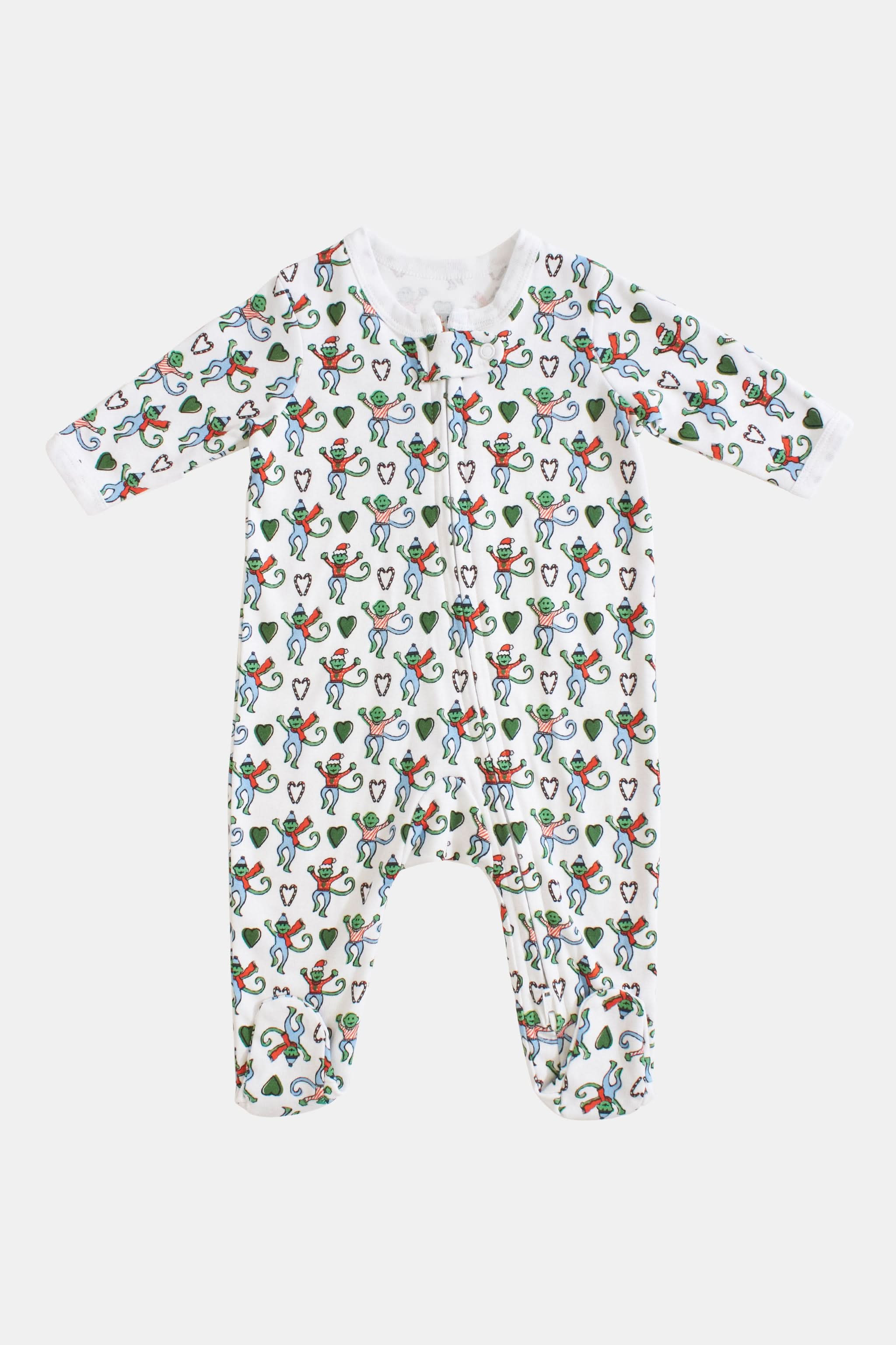 Infant Merry Monkey Zipper Footie | Roller Rabbit | Roller Rabbit