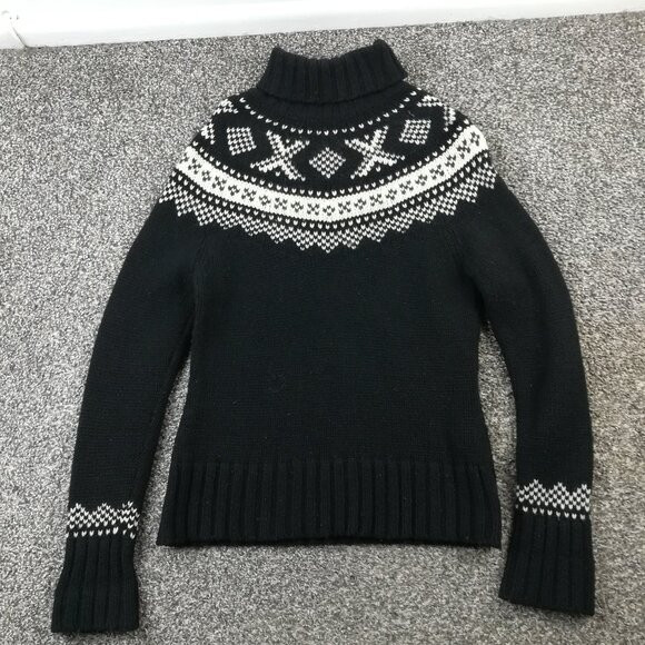 Vintage 2002 Gap Sweater Turtleneck Fair Isle Lambswool Womens Medium Y2K | Poshmark