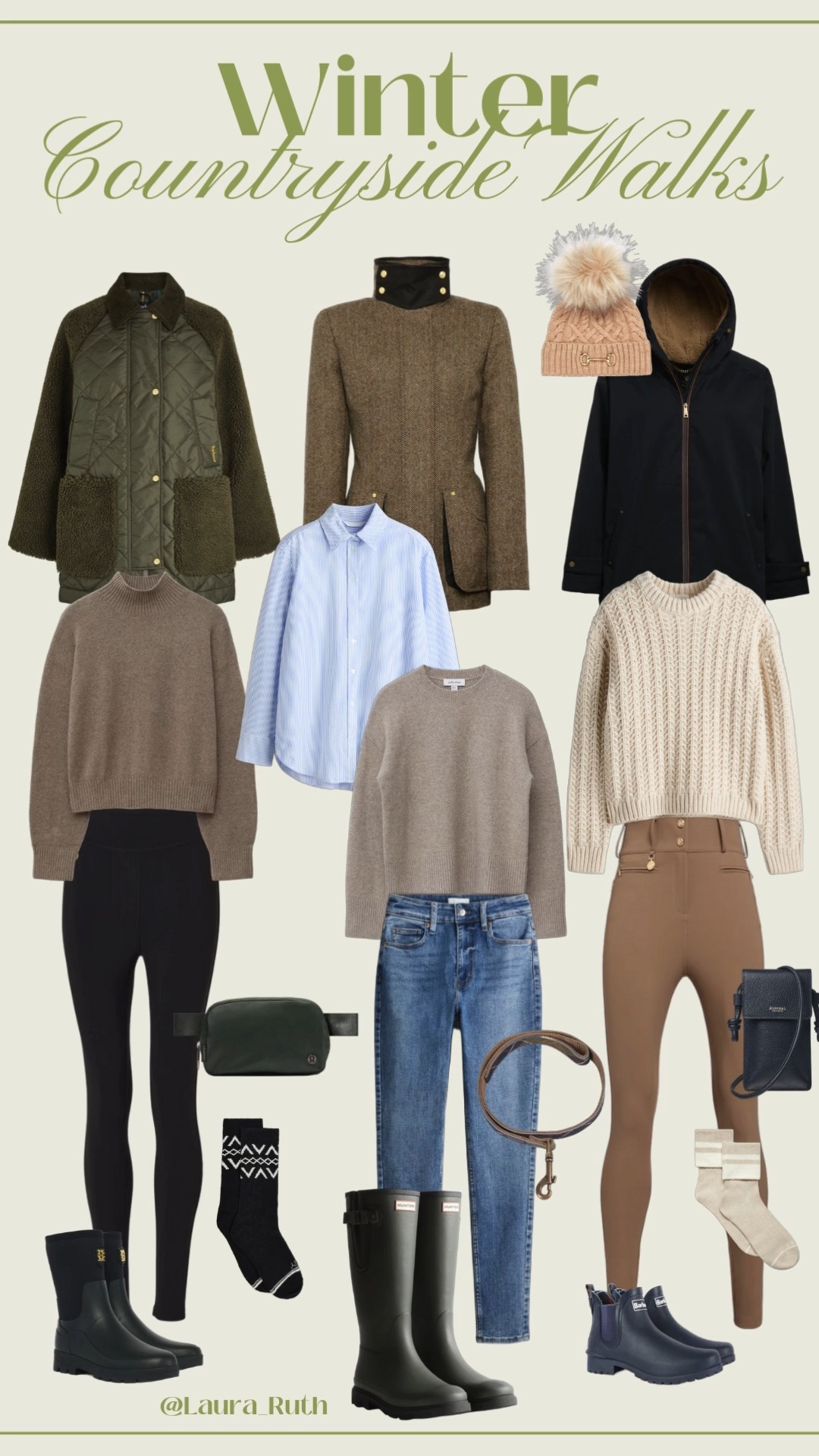 Cosy knitwear, classic tweed jackets, quilted outerwear and warm leggings perfect for frosty morning walks, muddy lanes and quiet country paths. Practical winter outfits for cold weather walks and countryside escapes. 🌳🦮🪵🧦

#LTKstyletip #LTKwinter #LTKuk