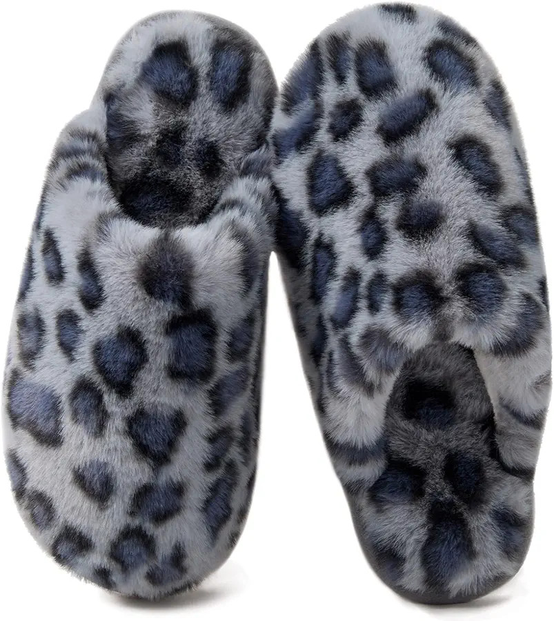 Slippers for Women Men House Indoor Outdoor Fuzzy Fluffy Ladies with Memory Foam Warm Cozy Pillow... | Amazon (US)