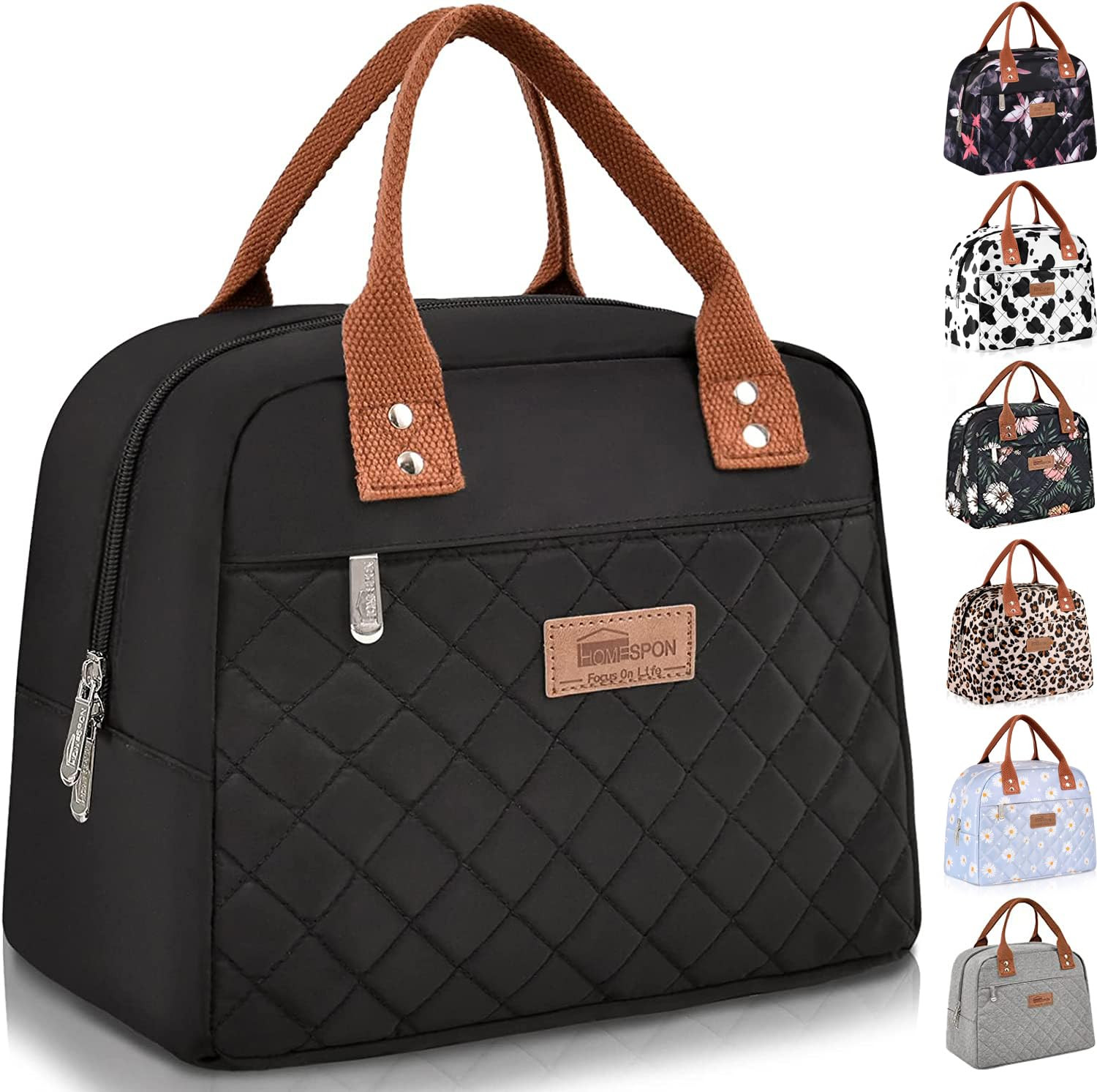 HOMESPON Insulated Lunch Bag for Women Men Adults Lunch Tote with Front Pocket Lunch Box Containe... | Amazon (US)
