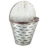 Galvanized Rustic Metal Hanging Olive Bucket Floral Basket | Amazon (US)