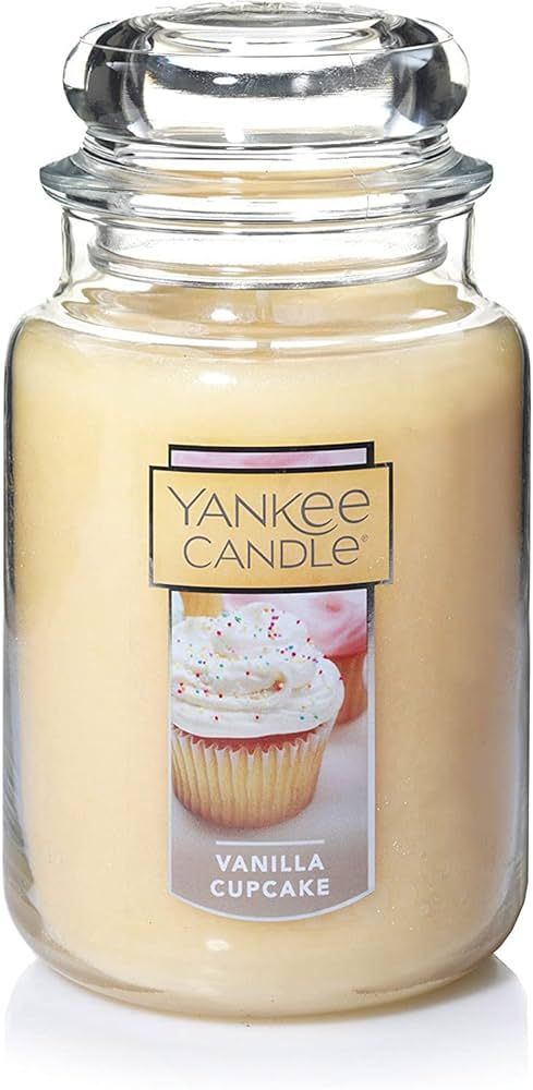 Yankee Candle Vanilla Cupcake Scented, Classic 22oz Large Jar Single Wick Candle, Over 110 Hours ... | Amazon (US)