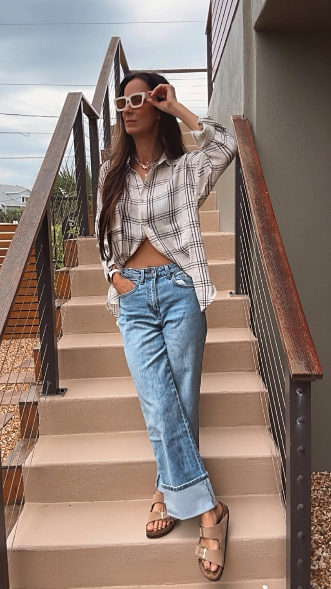 The most adorable denim from Vici has arrived.  And it’s GOOOOOD! Love the fit of these, so flattering!

Wearing size 24 in jeans. M in shirt. 

Vici Collection, Nicole Colee, high waisted jeans, plaid button down, summer fashion 

#LTKxVICI #LTKOver40 #LTKStyleTip