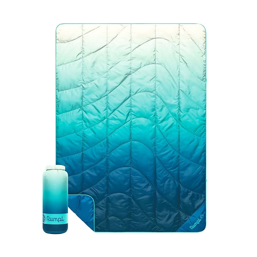 Rumpl Travel Puffy Blanket, Ultra-Packable Travel-Size Warmth and Comfort, Deepfoam Fade | Amazon (US)