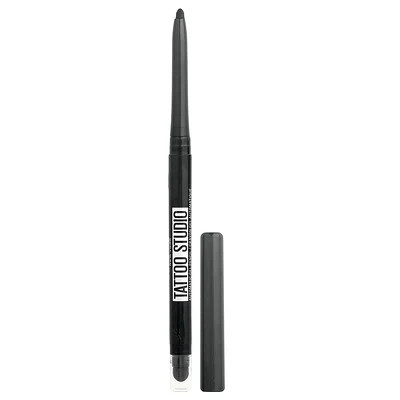Maybelline, Tattoo Studio, Automatic Gel Pencil Eyeliner, 010 Pitch Black, 0.01 oz (280 mg) | iHerb