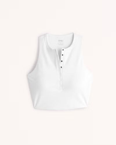 YPB sculptLUX Curve Love Henley Slim Tank | Abercrombie & Fitch (US)