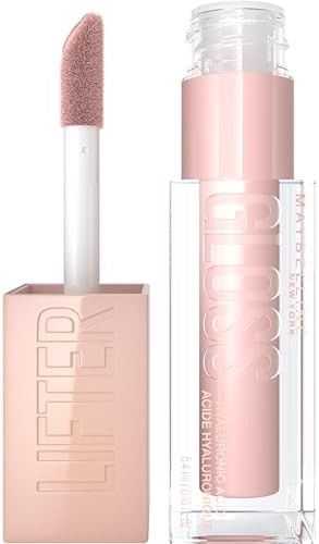 Maybelline Lifter Gloss, Hydrating Lip Gloss with Hyaluronic Acid, Ice, Pink Neutral, 0.18 Ounce | Amazon (US)