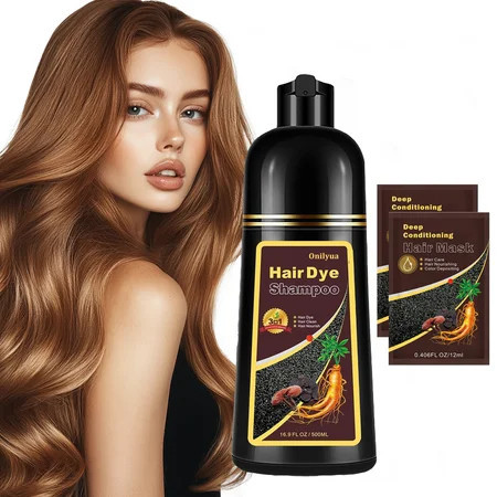 Cherry Brown Hair Dye Shampoo 3 in 1, Natural Hair Color Shampoo with Hair Masks, Instant Magic Hair Dye Last 4 Weeks, Easy Application Shampoo Para Canas for Women Men 16.9 Fl Oz | Walmart (US)