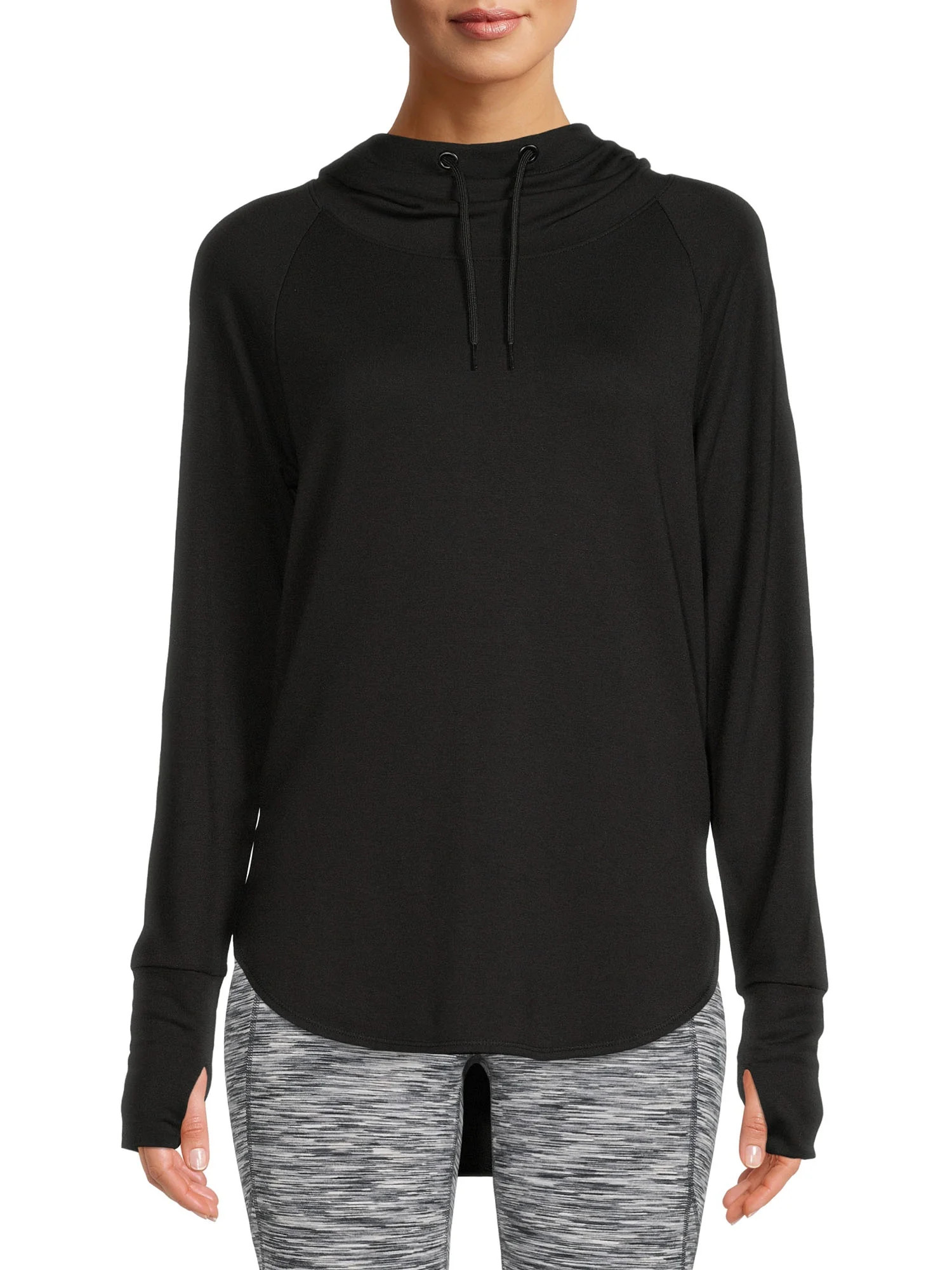 Athletic Works Women's Athleisure Mock Neck Hoodie - Walmart.com | Walmart (US)