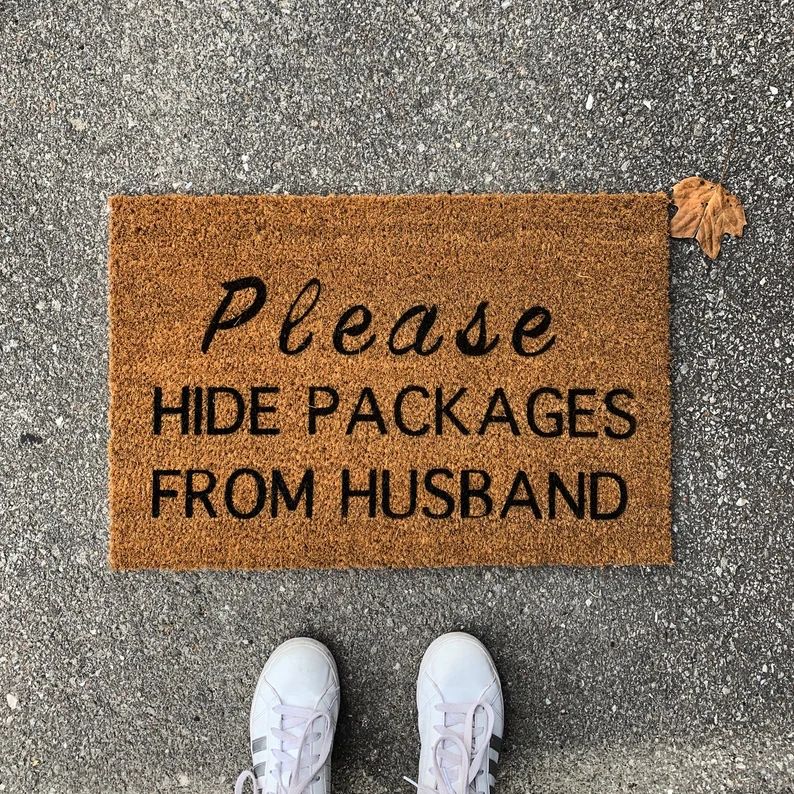 Doormat Please Hide Packages from Husband House Warming | Etsy | Etsy (US)