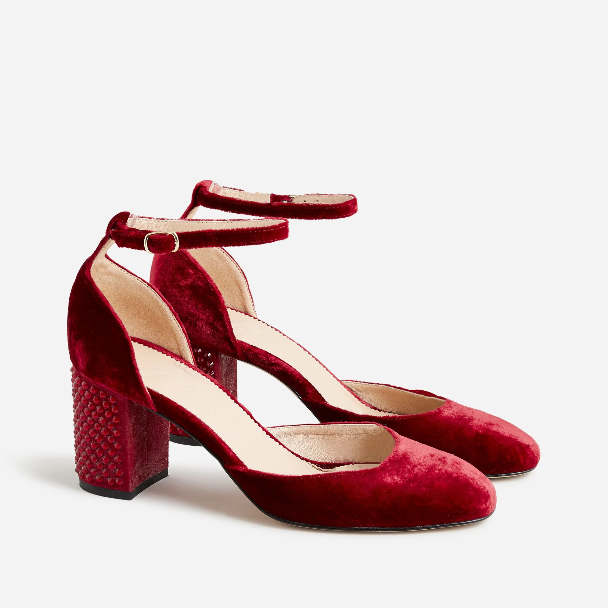 Maisie studded heels in velvet | J. Crew US