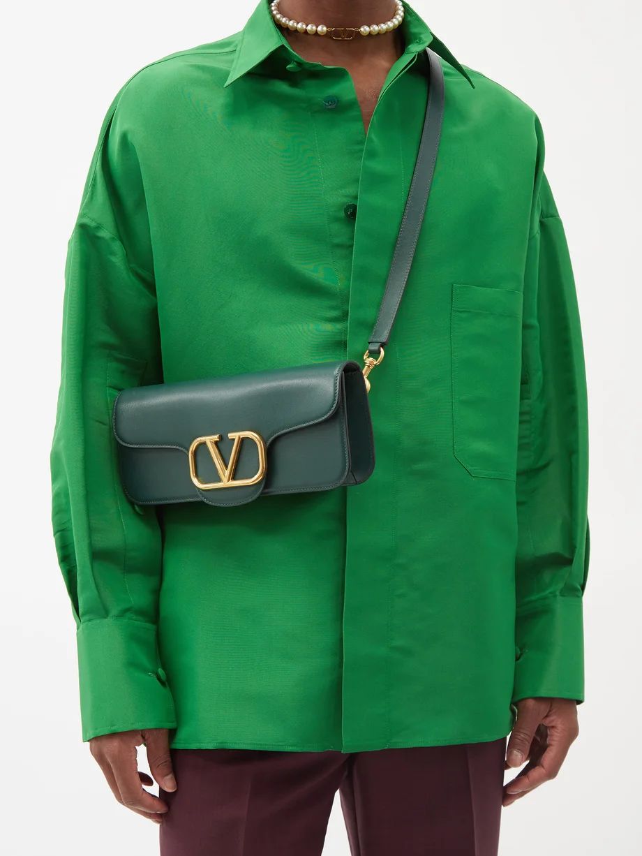 V-logo leather cross-body bag | Valentino | Matches (US)