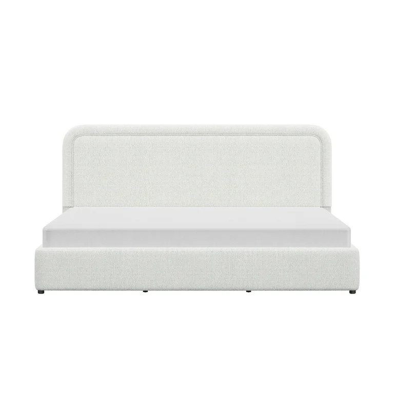 Better Homes & Gardens Juliet Boucle King Platform Bed, Ivory | Walmart (US)
