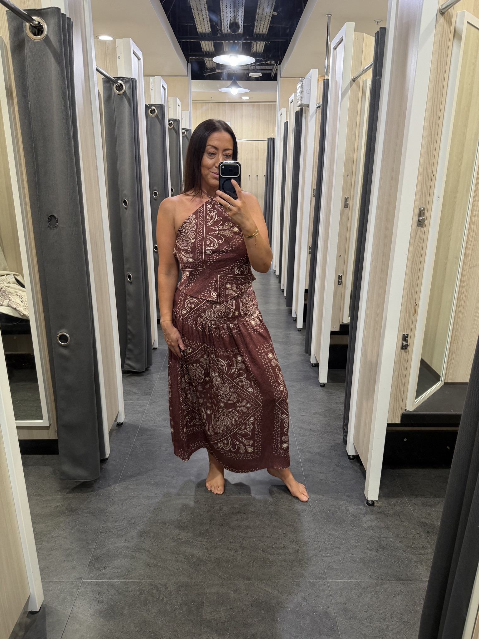 Paula Echevarría Printed maxi satin skirt and halter top  

 #LTKuk #LTKsummer #LTKstyletip