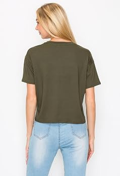 Women’s Crop Top – Short Sleeve Soft Boxy Crewneck Casual Active Workout Yoga Gym Running Cro... | Amazon (US)