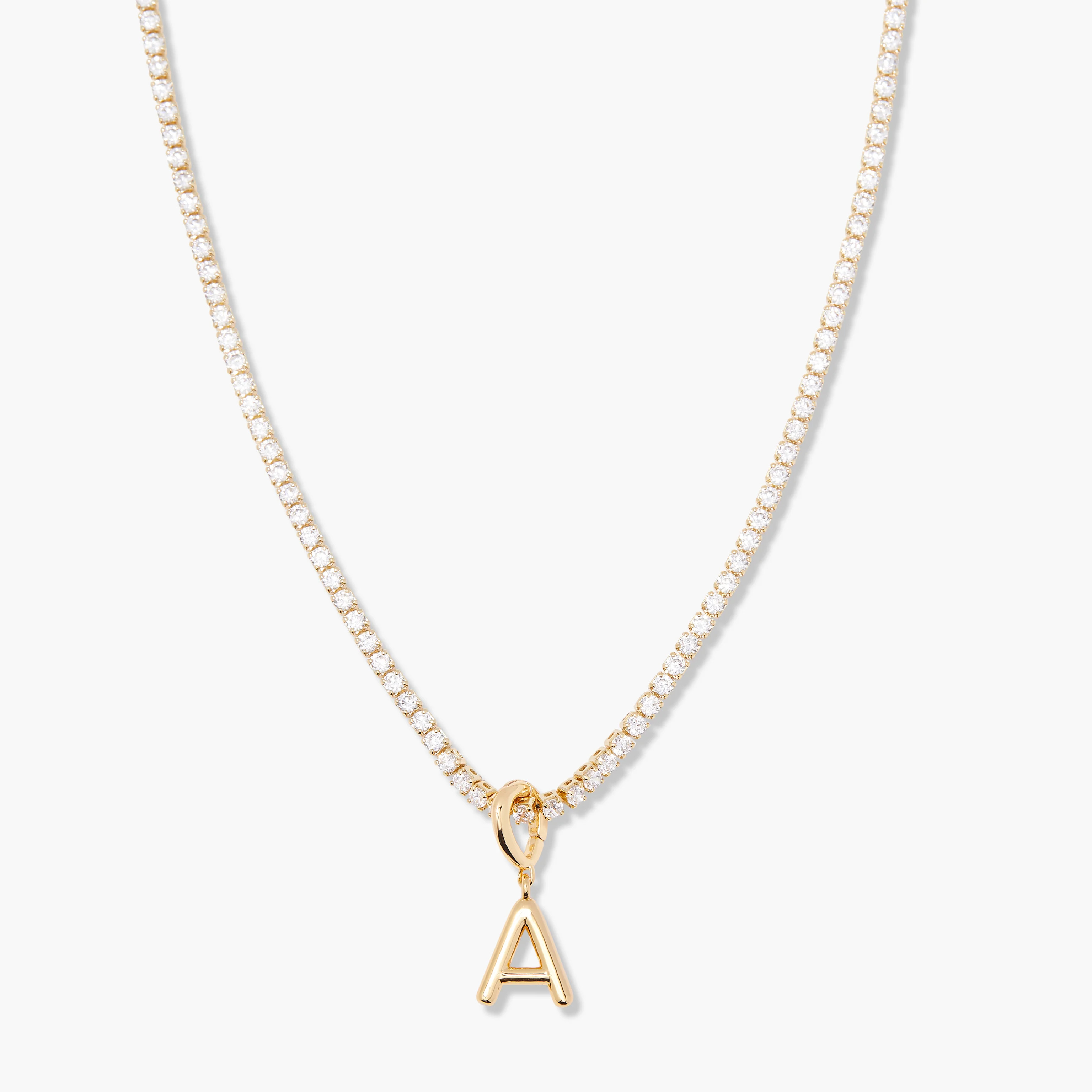 Isabella Mini Initial Tennis Necklace | Brook and York