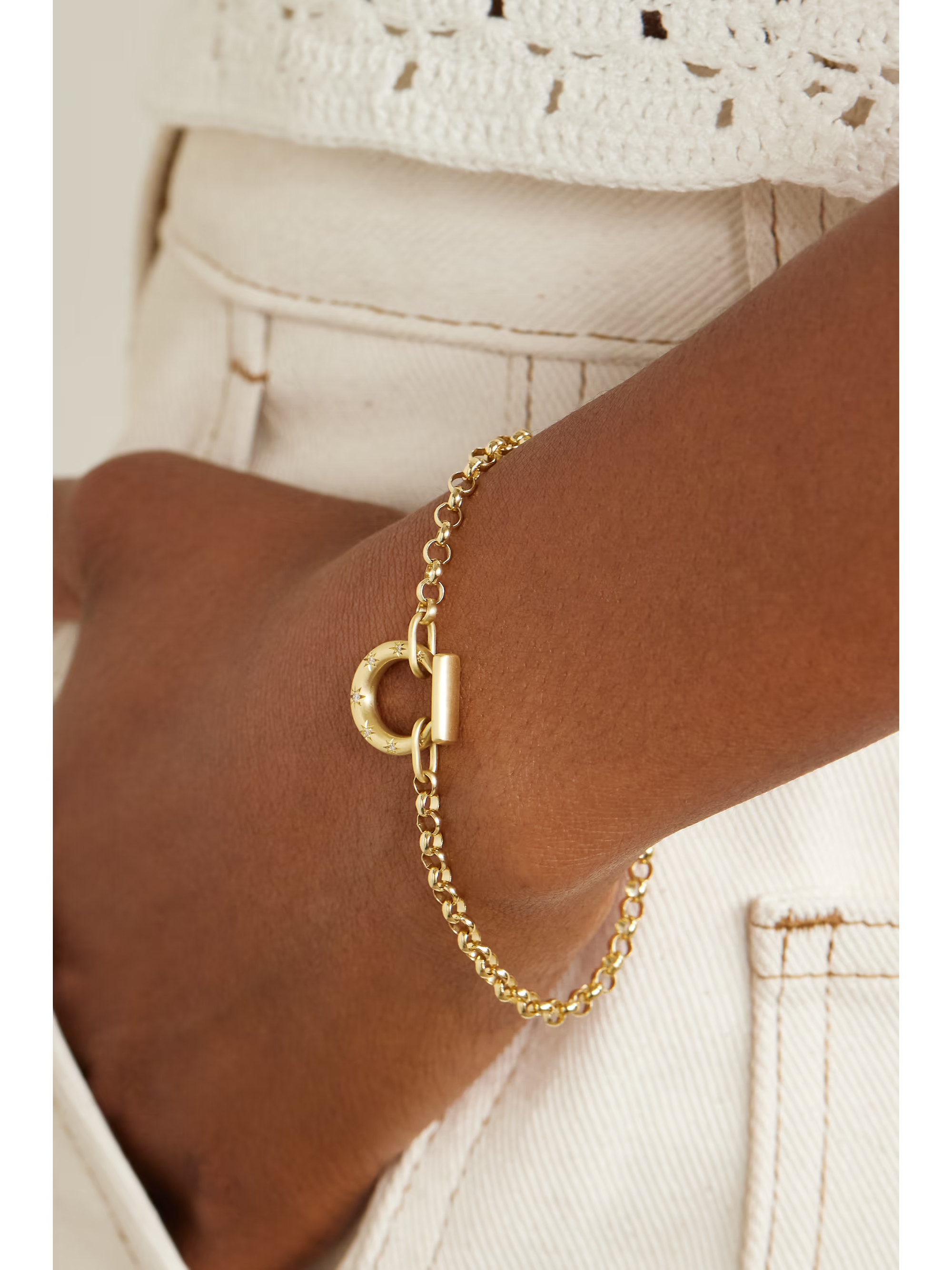 Horseclip medium 18-karat recycled gold diamond bracelet | NET-A-PORTER (UK & EU)