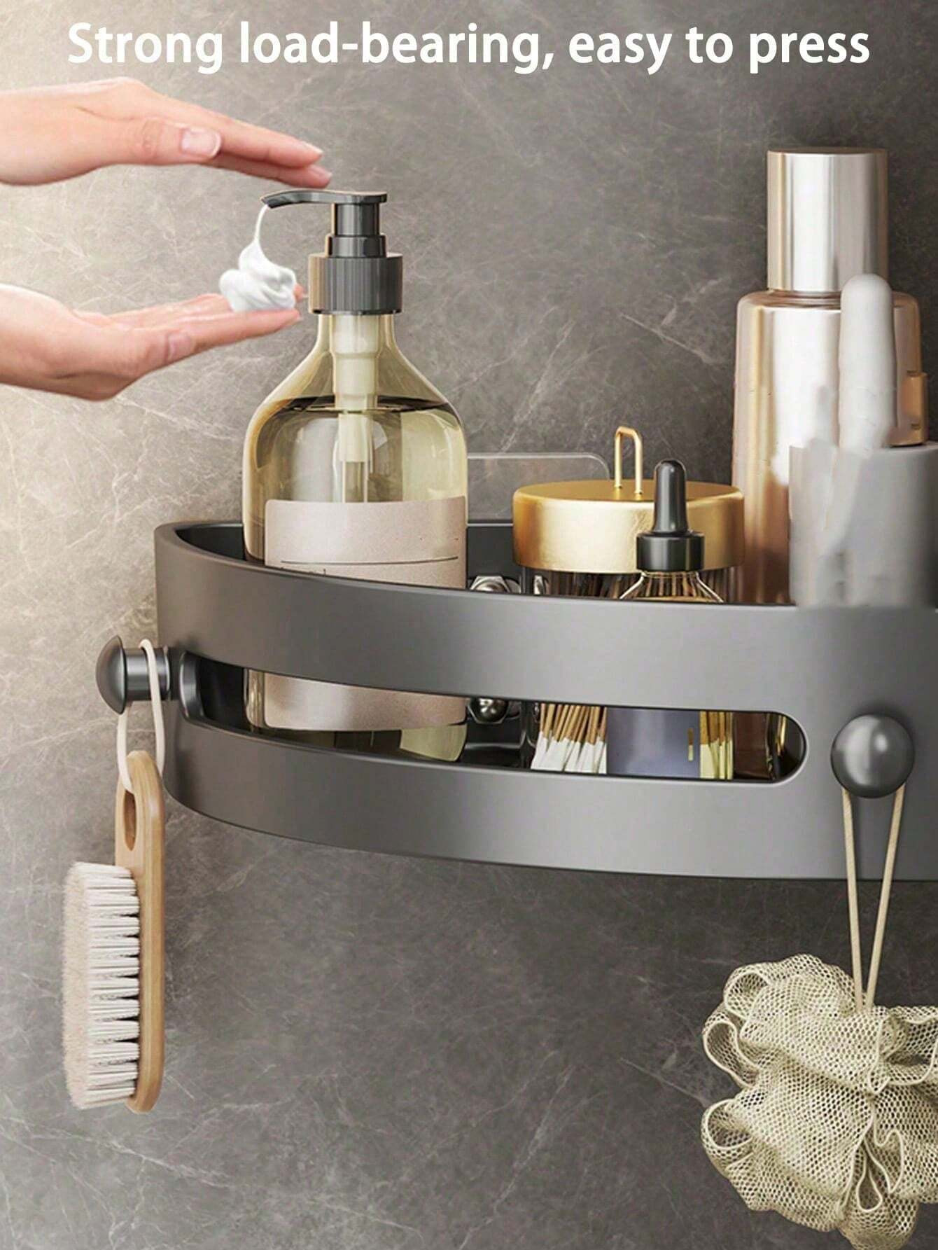 1/2/3pcs PP Material Drill-Free Triangular Rack, Bathroom Vanity Mounted Storage Shelves For Wash... | SHEIN