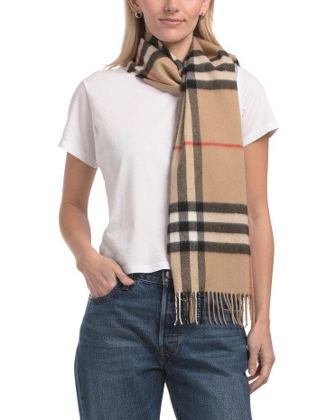 Made In Scotland Cashmere Plaid Scarf | TJ Maxx
