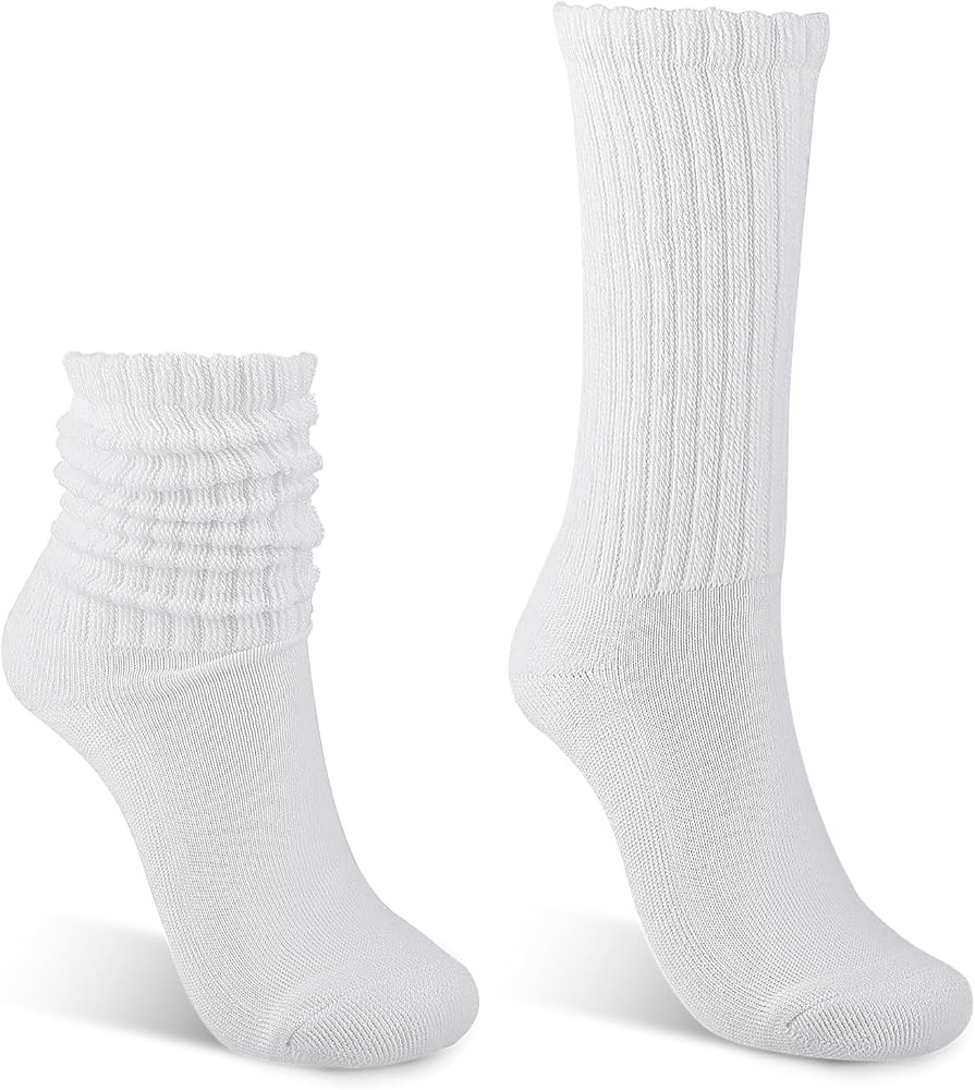 Slouch Socks for Women Scrunch Socks Long Boot Stacked Sock Soft Knit Stack Socks for Fall Winter... | Amazon (US)