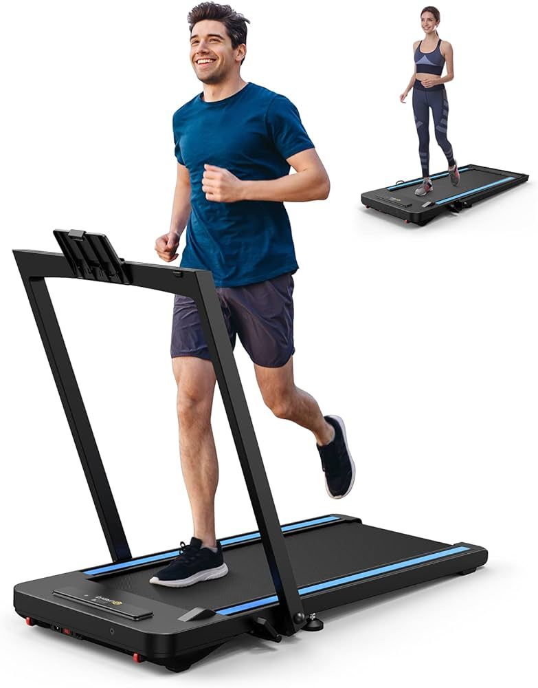 UREVO 2 in 1 Under Desk Treadmill, Install Free Folding Treadmill with Dual LED Display & Remote,... | Amazon (US)