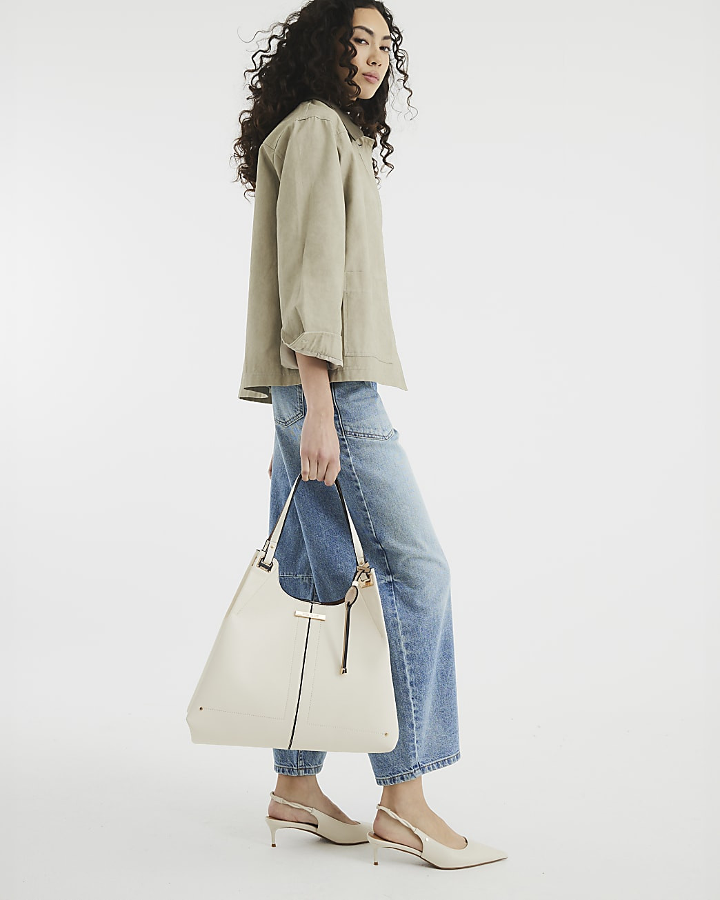 Cream Faux Leather Tote Bag | River Island UK & IE