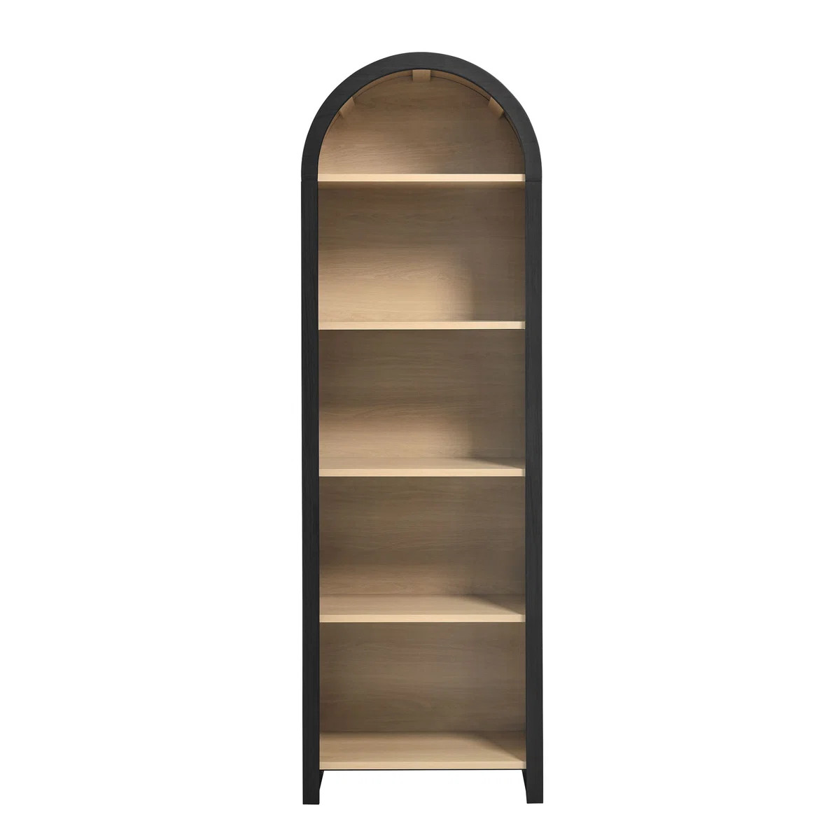 Modway Evie Arched Narrow Bookcase Display Cabinet In Black & Reviews | Wayfair | Wayfair North America