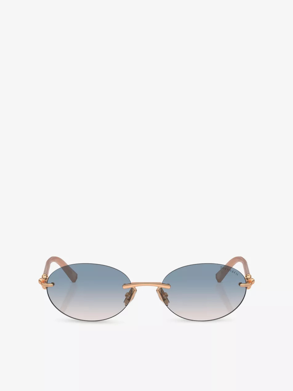 TF3104D Oval-Frame Metal Sunglasses | Selfridges