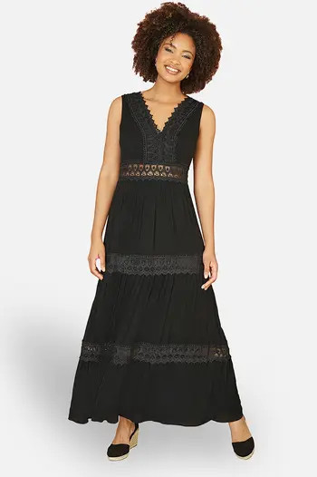 Yumi Lace Trim Cotton Maxi Sun Dress | Nordstrom | Nordstrom