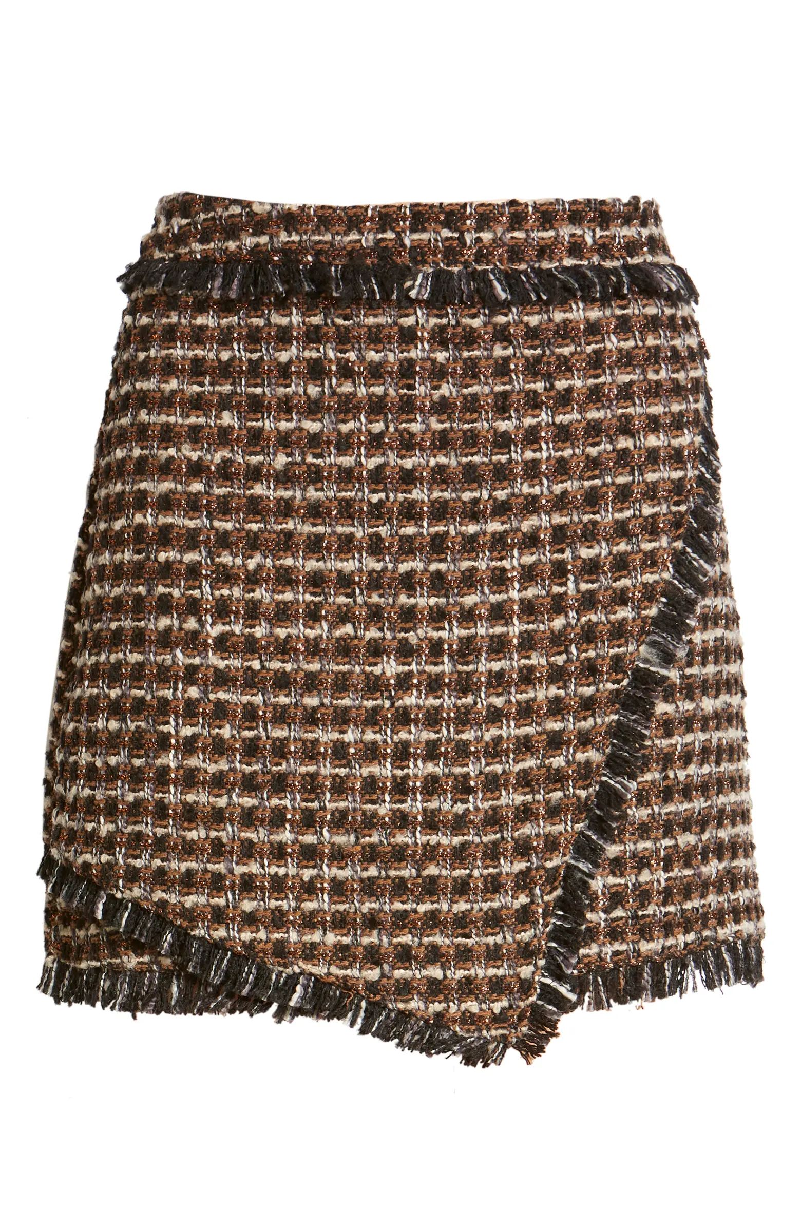 BLANKNYC Plaid Tweed Faux Wrap Miniskirt | Nordstrom | Nordstrom Canada