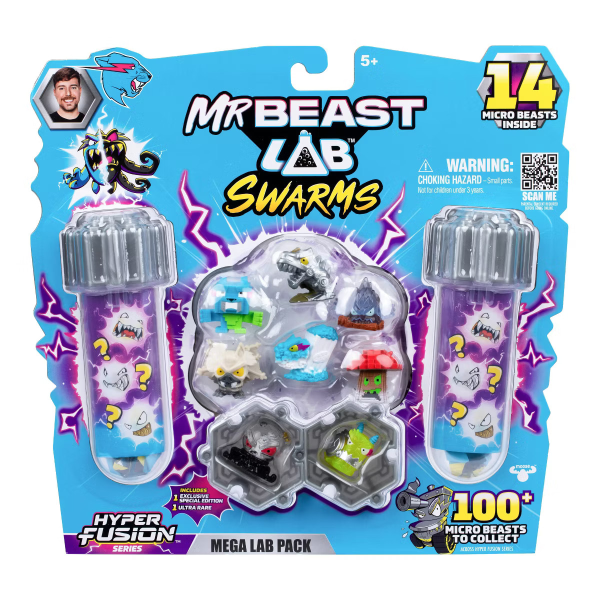 MrBeast Lab Swarms Mega Hyper Fusion Series 2 - Mega Lab 14 Pack: Mini Figures with Stickers, Pla... | Target