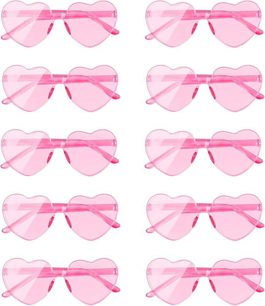 AEAHALY Heart Sunglasses for Women and Kids Rimless Heart Shaped Sunglasses Heart Glasses Bachelo... | Amazon (US)