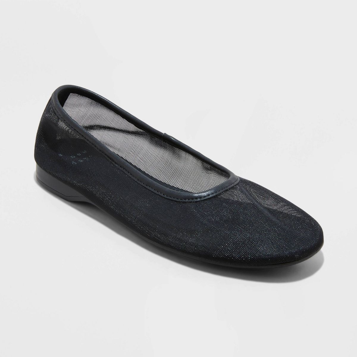 Women's Mel Mesh Ballet Flats with Memory Foam Insole - A New Day™ Black 7 | Target
