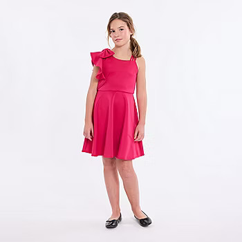 Bonnie Jean Big Kid Girls Sleeveless One Shoulder Sleeve Flower Girl Fit + Flare Dress | JCPenney
