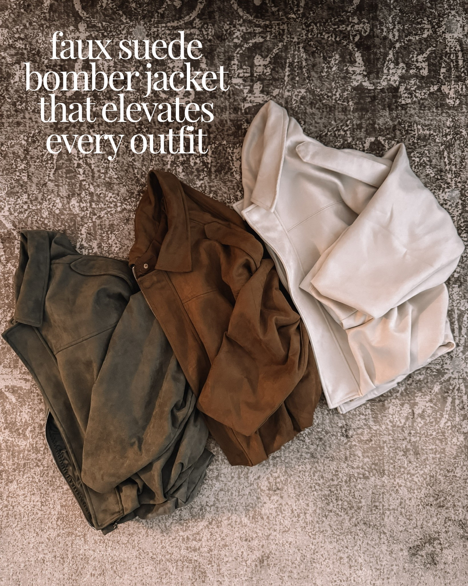 If I'm grabbing a jacket to elevate an outfit, it's going to be this faux suede bomber jacket for a stylish and edgy look. Perfect for fall. I have this in three colors! 👌🏼

Over 40 style, fall outfits women, work outfits, business casual workwear, back to school outfits, teacher outfits

#LTKOver40 #LTKMidsize #LTKootd