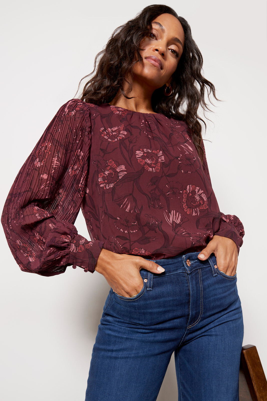 Cooper Pleated Blouse | Evereve