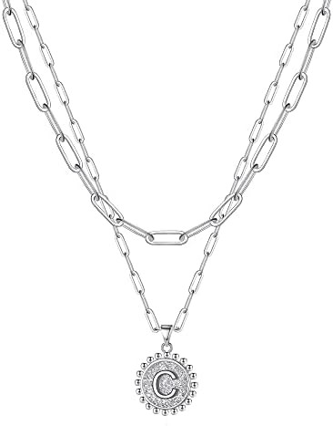 Ursteel Initial Necklace for Women - 14K Gold Plated Dainty Initial Necklaces for Women Trendy, L... | Amazon (US)