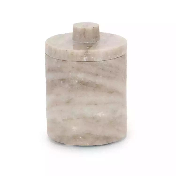 New! Gray Marble Decorative Jar | Kirklands