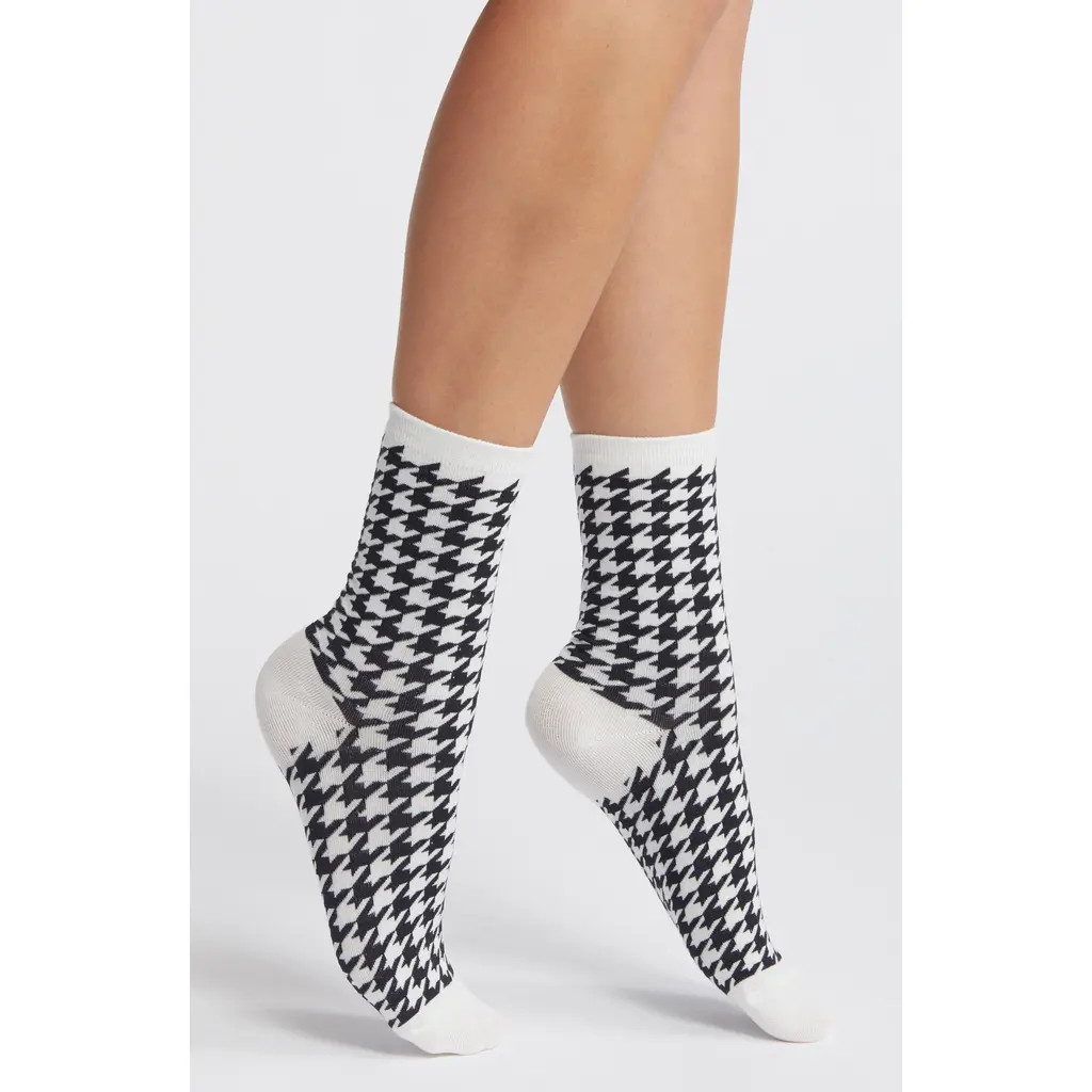 Casa Clara Houndstooth Crew Socks at Nordstrom | Nordstrom