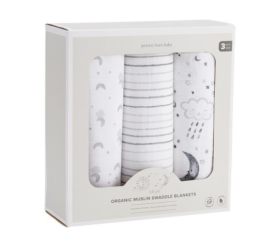 Skye Organic Swaddle Set | Pottery Barn Kids