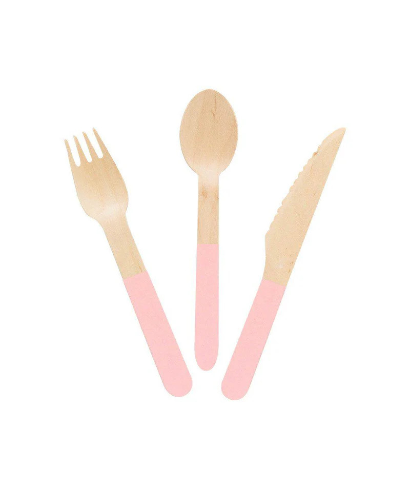 Color Block Wood Cutlery | Oh Happy Day Shop