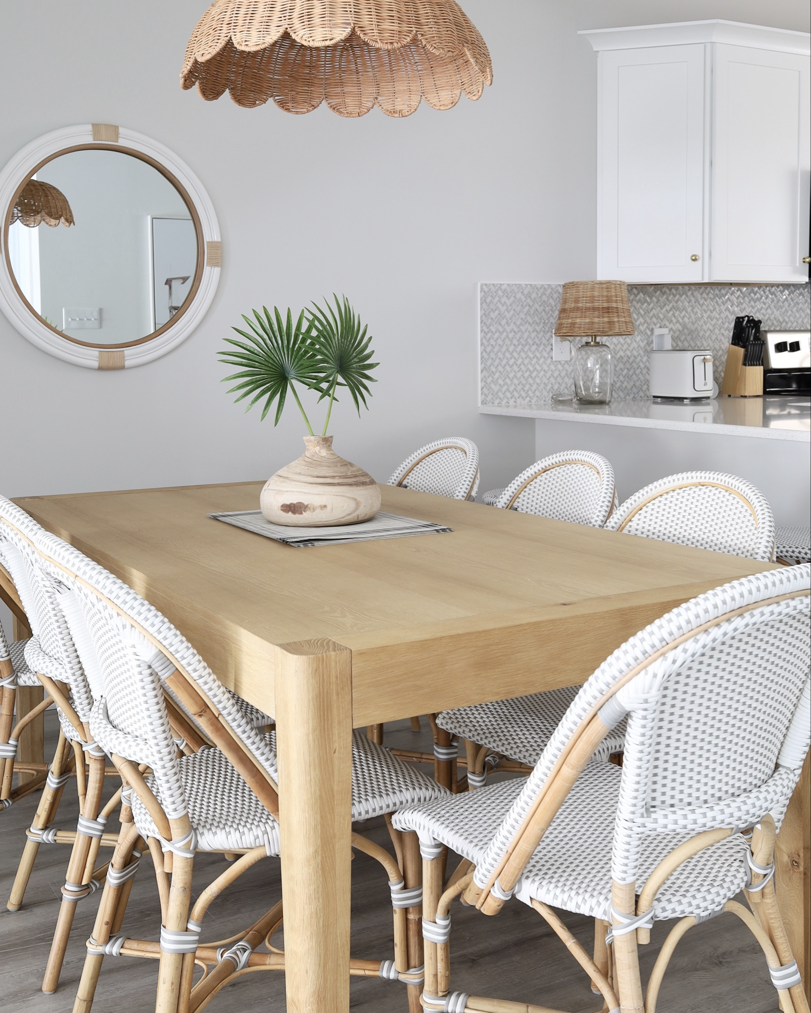 Beach house kitchen and dining area
