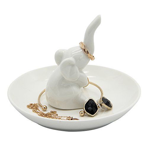 kotoyas Ceramic Ring Holder, Handmade Ceramic Decor Jewelry Tray (Elephant) | Amazon (US)