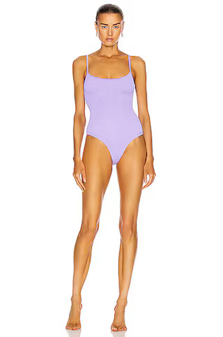 Hunza G Pamela One Piece Swimsuit in Purple | FWRD 