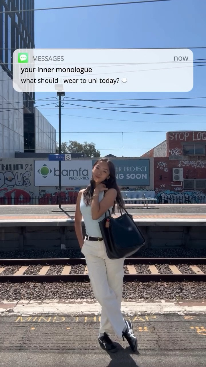 Uni OOTD ft. the PERFECT uni bag…👀👜✨

top: Kookai
pants: Pull & Bear
shoes: Onitsuka Tiger
bag: Charles & Keith (it fits SO much including my laptop, lunch, drink bottle & med school essentials🖤)

#LTKworkwear #LTKaustralia #LTKbag