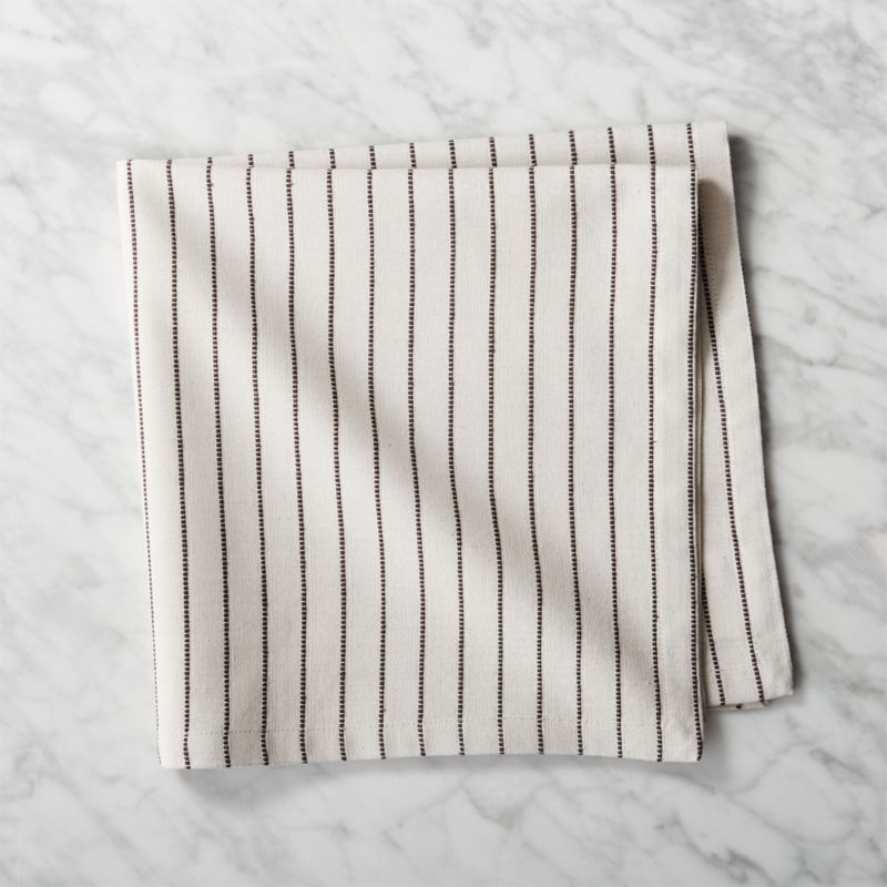 Pinstripe Black Striped Napkin + Reviews | CB2 | CB2