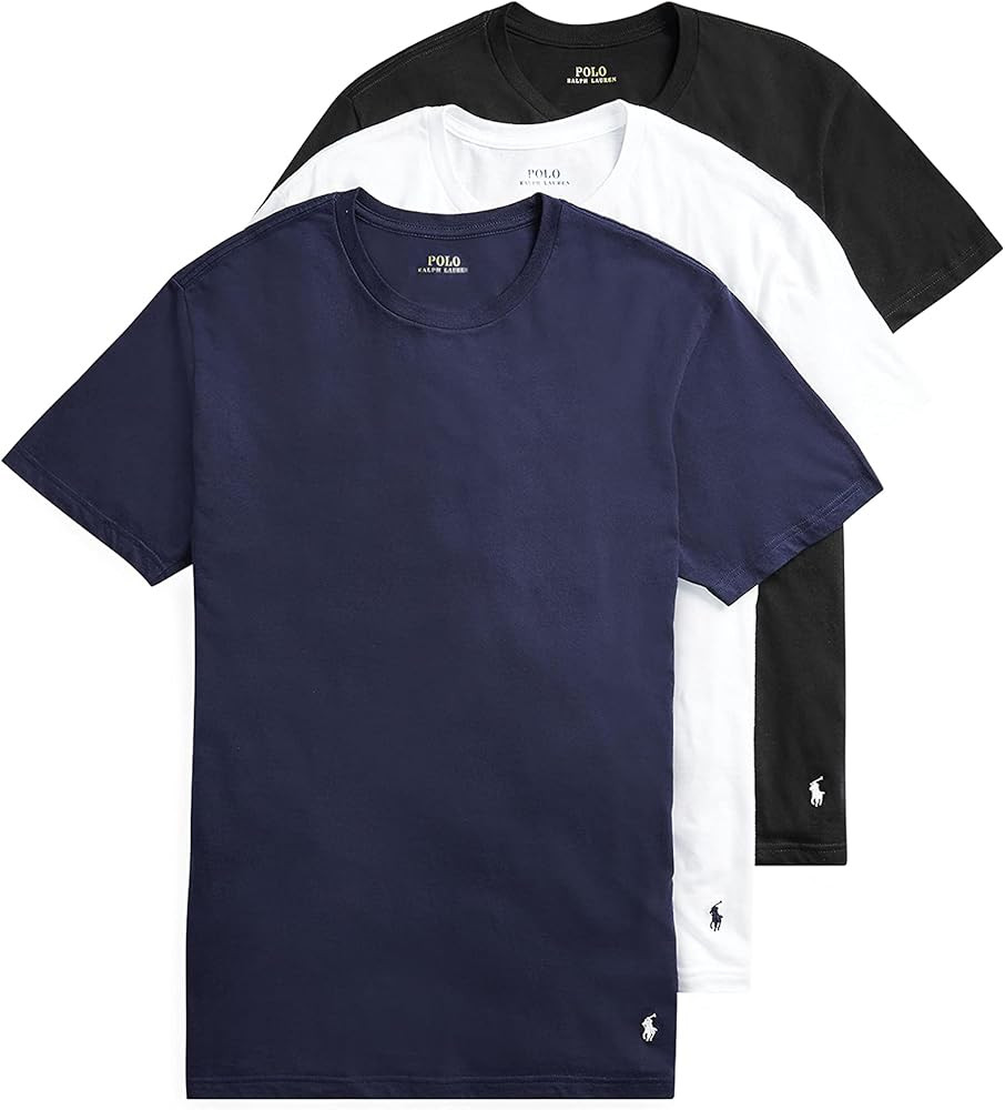 POLO RALPH LAUREN Men's Classic Fit Undershirt W/Wicking 3-Pack Crews | Amazon (US)